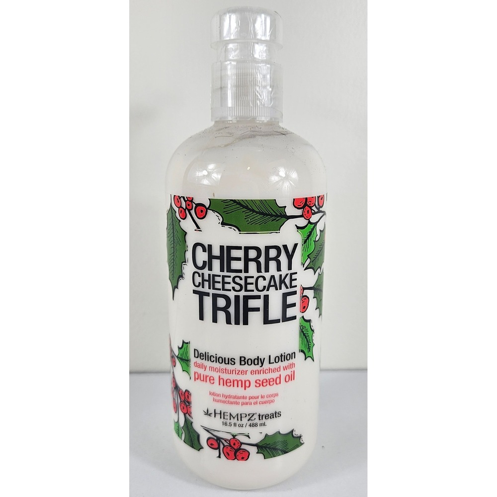 Hempz Treats Cherry Cheesecake Trifle Body Lotion 16.5oz Pure Hemp Seed Oil